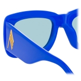 The Attico - The Attico Marfa Rectangular Sunglasses in Electric Blue - ATTICO3C20SUN - Sunglasses - Official