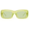 The Attico - The Attico Marfa Rectangular Sunglasses in Green - Sunglasses - Official