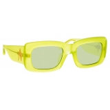 The Attico - The Attico Marfa Rectangular Sunglasses in Green - Sunglasses - Official