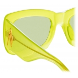 The Attico - The Attico Marfa Rectangular Sunglasses in Green - Sunglasses - Official
