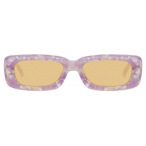 The Attico - The Attico Mini Marfa in Purple Marble - Sunglasses - Official - The Attico Eyewear by Linda Farrow