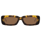 The Attico - The Attico Mini Marfa in Tortoiseshell and Brown - Sunglasses - Official