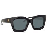 The Attico - The Attico Selma D-Frame Oversize Sunglasses in Black - Sunglasses - Official