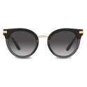 Dolce & Gabbana - Occhiale da Sole Half Print - Nero Oro - Dolce & Gabbana Eyewear
