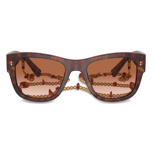 Dolce & Gabbana - Occhiale da Sole Corallo - Avana Rosso Marrone - Dolce & Gabbana Eyewear