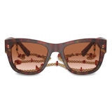 Dolce & Gabbana - Occhiale da Sole Corallo - Avana Rosso Marrone - Dolce & Gabbana Eyewear