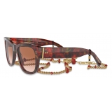 Dolce & Gabbana - Occhiale da Sole Corallo - Avana Rosso Marrone - Dolce & Gabbana Eyewear