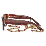 Dolce & Gabbana - Occhiale da Sole Corallo - Avana Rosso Marrone - Dolce & Gabbana Eyewear