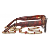 Dolce & Gabbana - Occhiale da Sole Corallo - Avana Rosso Marrone - Dolce & Gabbana Eyewear