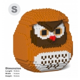 Jekca - Owl Daruma Doll 01S - Lego - Sculpture - Construction - 4D - Brick Animals - Toys