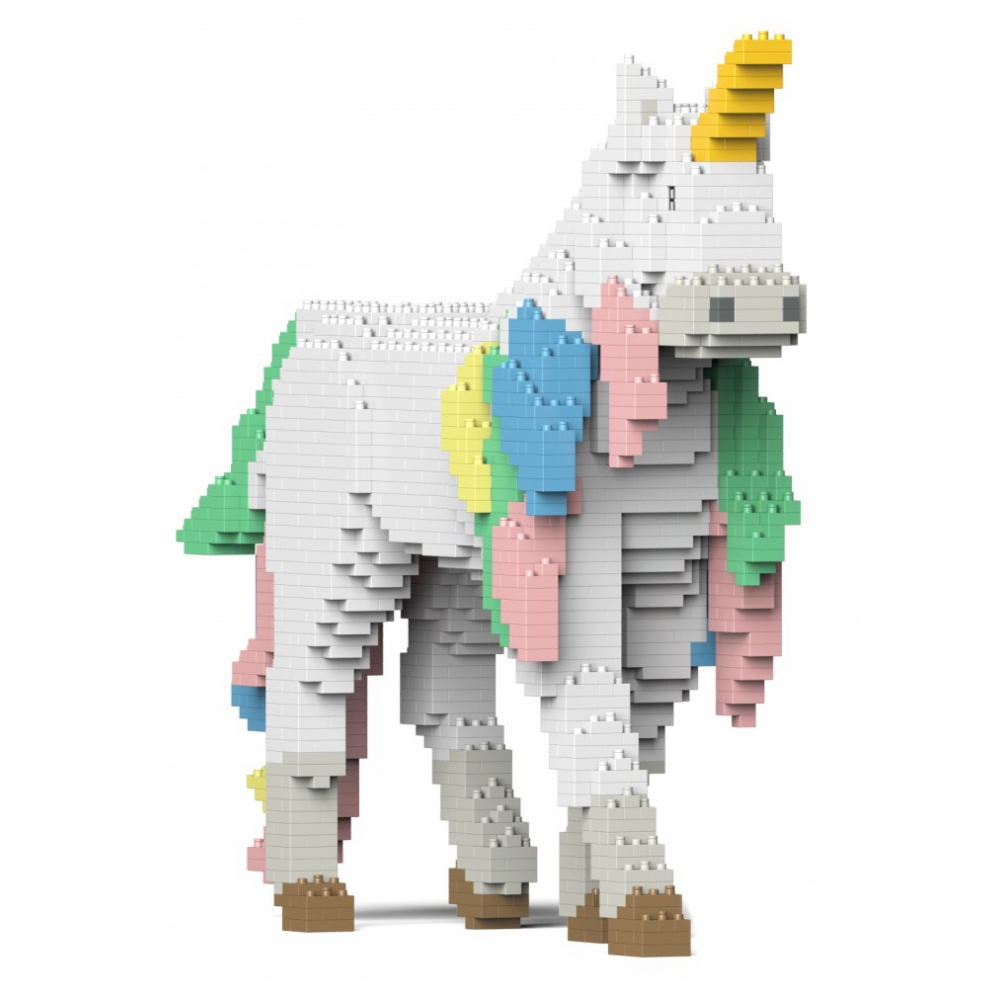 Jekca - Unicorn 01S - Lego - Sculpture - Construction - 4D - Brick Animals  - Toys - Avvenice