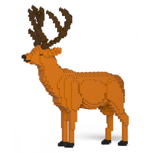Jekca - Deer 01S - Lego - Scultura - Costruzione - 4D - Animali di Mattoncini - Toys