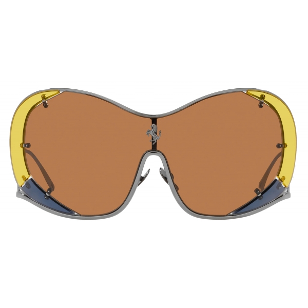 Ferrari - Ray-Ban - Mask Sunglasses - Brown - Official Original Scuderia Ferrari New Collection - Sunglasses - Eyewear
