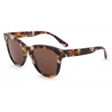 Giorgio Armani - Women’s Irregular Sunglasses - Brown Havana - Sunglasses - Giorgio Armani Eyewear