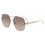 Giorgio Armani - Women’s Oversize Sunglasses with Crystals - Gold Brown - Sunglasses - Giorgio Armani Eyewear
