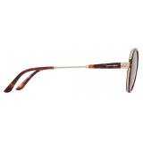 Giorgio Armani - Women’s Panto Sunglasses - Gold Havana - Sunglasses - Giorgio Armani Eyewear
