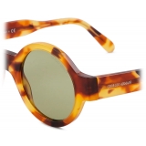 Giorgio Armani - Occhiali da Sole Donna Forma Rotonda - Giallo Havana Verde - Occhiali da Sole - Giorgio Armani Eyewear