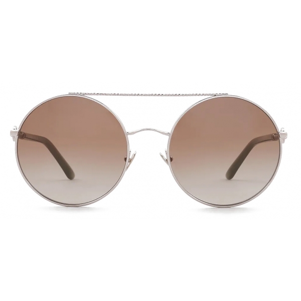 Giorgio Armani - Women’s Round Sunglasses - Silver Green - Sunglasses - Giorgio Armani Eyewear