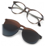 Giorgio Armani - Men’s Panto Sunglasses - Blue Stripes - Sunglasses - Giorgio Armani Eyewear