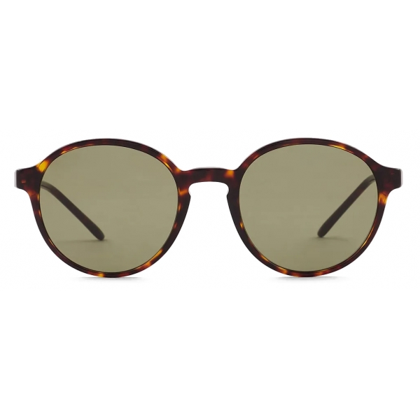 Giorgio Armani - Men’s Asian-Fit Panto Sunglasses - Havana Green - Sunglasses - Giorgio Armani Eyewear