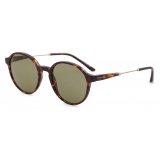 Giorgio Armani - Men’s Asian-Fit Panto Sunglasses - Havana Green - Sunglasses - Giorgio Armani Eyewear