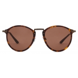 Giorgio Armani - Men’s Panto Sunglasses - Havana Brown - Sunglasses - Giorgio Armani Eyewear