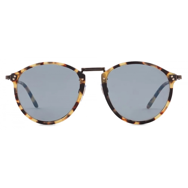 Giorgio Armani - Men’s Panto Sunglasses - Havana Light Blue - Sunglasses - Giorgio Armani Eyewear