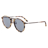 Giorgio Armani - Men’s Panto Sunglasses - Havana Light Blue - Sunglasses - Giorgio Armani Eyewear