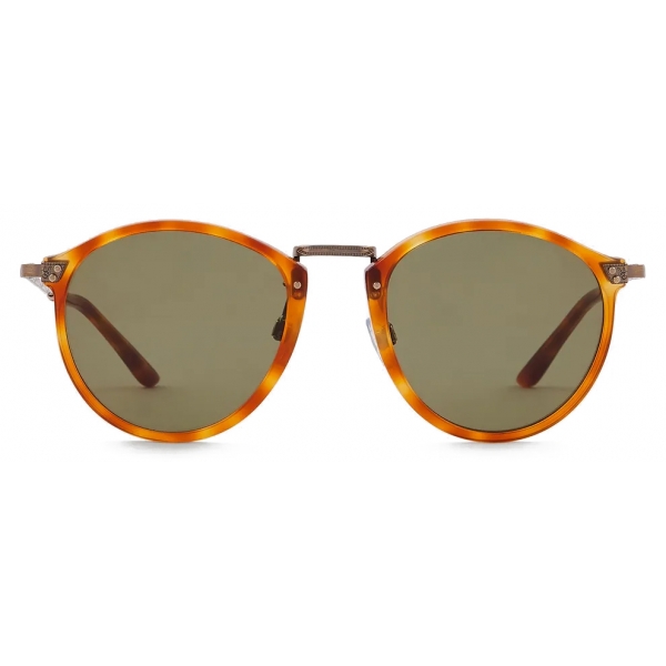 Giorgio Armani - Men’s Panto Sunglasses - Brown Tortoiseshell Green - Sunglasses - Giorgio Armani Eyewear
