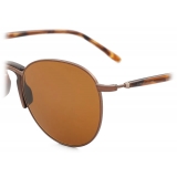 Giorgio Armani - Men’s Panto Sunglasses - Bronze Havana Brown - Sunglasses - Giorgio Armani Eyewear