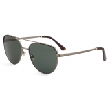 Giorgio Armani - Occhiali da Sole Uomo Forma Pilot - Oro Pallido Havana Verde - Occhiali da Sole - Giorgio Armani Eyewear