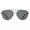 Giorgio Armani - Occhiali da Sole Uomo Forma Pilot - Nero Miele Marrone - Occhiali da Sole - Giorgio Armani Eyewear