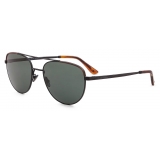 Giorgio Armani - Occhiali da Sole Uomo Forma Pilot - Nero Miele Marrone - Occhiali da Sole - Giorgio Armani Eyewear