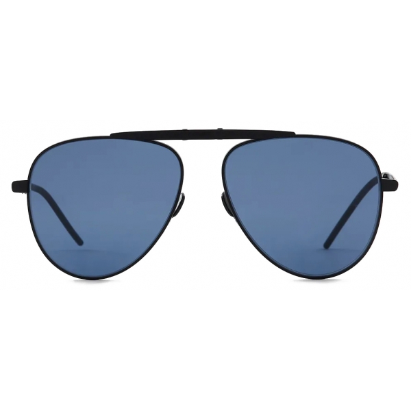 Giorgio Armani - Occhiali da Sole Uomo Forma Pilot - Nero Opaco Blu - Occhiali da Sole - Giorgio Armani Eyewear