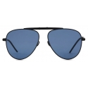 Giorgio Armani - Men’s Pilot Sunglasses - Matte Black Blue - Sunglasses - Giorgio Armani Eyewear