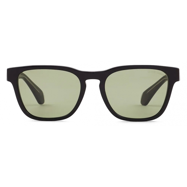 Giorgio Armani - Occhiali da Sole Uomo Forma Rettangolare - Nero Verde - Occhiali da Sole - Giorgio Armani Eyewear