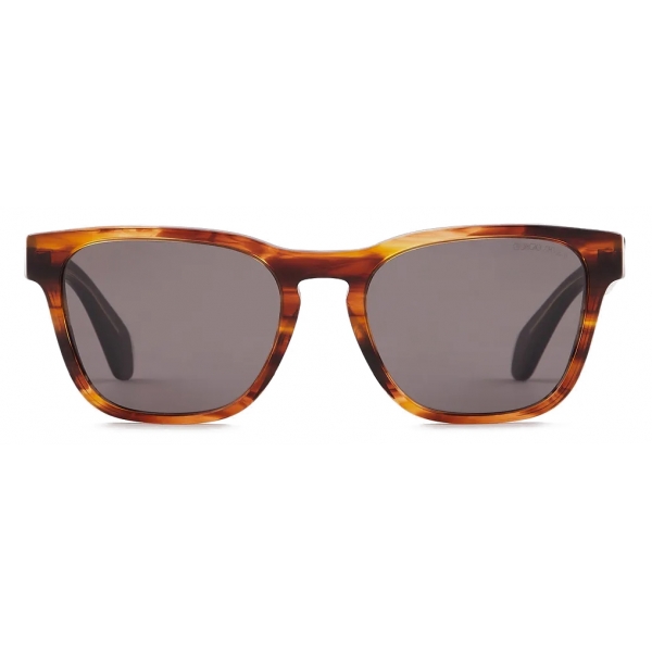 Giorgio Armani - Men’s Rectangular Sunglasses - Striped Honey Grey - Sunglasses - Giorgio Armani Eyewear