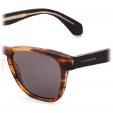 Giorgio Armani - Men’s Rectangular Sunglasses - Striped Honey Grey - Sunglasses - Giorgio Armani Eyewear