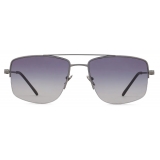 Giorgio Armani - Men’s Rectangular Sunglasses - Gunmetal Blue - Sunglasses - Giorgio Armani Eyewear