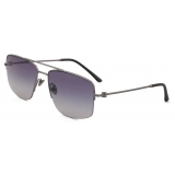 Giorgio Armani - Men’s Rectangular Sunglasses - Gunmetal Blue - Sunglasses - Giorgio Armani Eyewear