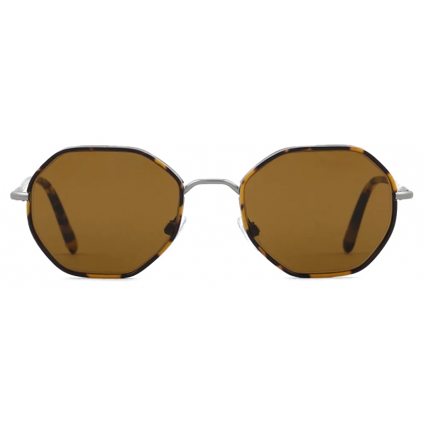 Giorgio Armani - Men’s Rectangular Sunglasses - Gunmetal Havana Brown - Sunglasses - Giorgio Armani Eyewear