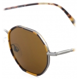 Giorgio Armani - Men’s Rectangular Sunglasses - Gunmetal Havana Brown - Sunglasses - Giorgio Armani Eyewear