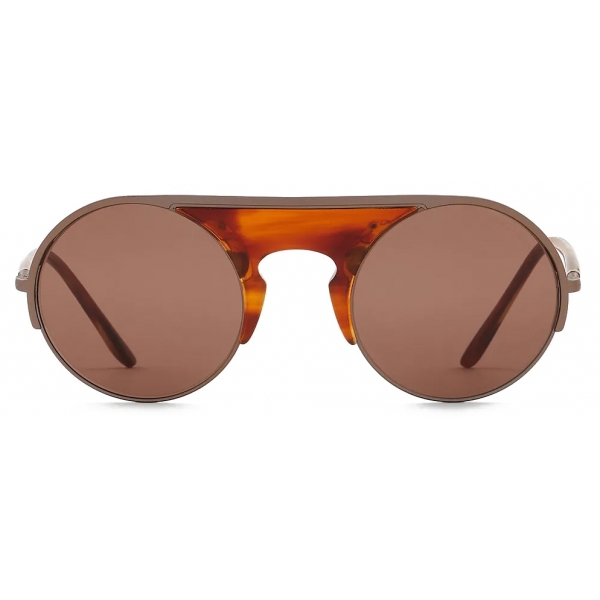 Giorgio Armani - Men’s Round Sunglasses - Bronze Havana Brown - Sunglasses - Giorgio Armani Eyewear