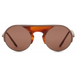 Giorgio Armani - Occhiali da Sole Uomo Forma Rotonda - Bronzo Havana Marrone - Occhiali da Sole - Giorgio Armani Eyewear