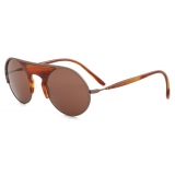 Giorgio Armani - Occhiali da Sole Uomo Forma Rotonda - Bronzo Havana Marrone - Occhiali da Sole - Giorgio Armani Eyewear