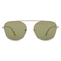 Giorgio Armani - Occhiali da Sole Uomo Forma Squadrata - Oro Pallido Verde - Occhiali da Sole - Giorgio Armani Eyewear