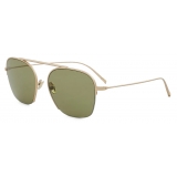 Giorgio Armani - Occhiali da Sole Uomo Forma Squadrata - Oro Pallido Verde - Occhiali da Sole - Giorgio Armani Eyewear