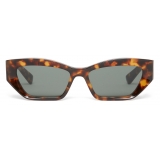 Stella McCartney - Logo Cat‐Eye Sunglasses - Shiny Dark Havana - Sunglasses - Stella McCartney Eyewear