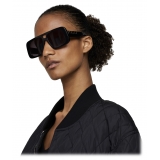 Stella McCartney - Logo Square Sunglasses - Shiny Black - Sunglasses - Stella McCartney Eyewear
