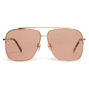 Stella McCartney - Falabella Square Sunglasses - Shiny Endura Gold - Sunglasses - Stella McCartney Eyewear